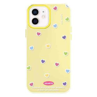 For iPhone 11 Skin Feeling Jelly TPU Hybrid PC Phone Case(Color Love Yellow)