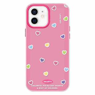 For iPhone 11 Skin Feeling Jelly TPU Hybrid PC Phone Case(Color Love Rose Red)