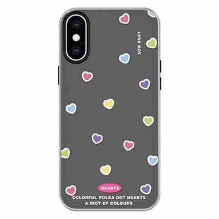 For iPhone X / XS Skin Feeling Jelly TPU Hybrid PC Phone Case(Color Love Black)