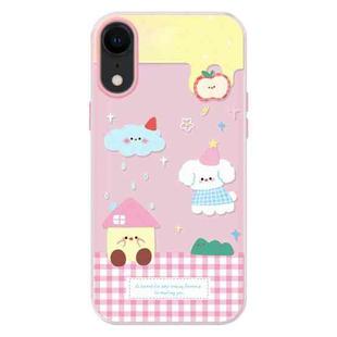 For iPhone XR Skin Feeling Jelly TPU Hybrid PC Phone Case(Weather Pink)