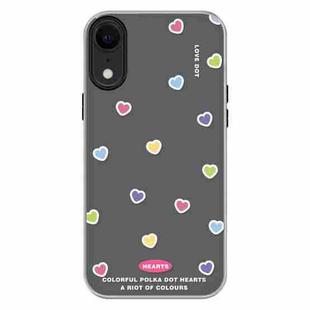 For iPhone XR Skin Feeling Jelly TPU Hybrid PC Phone Case(Color Love Black)