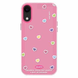 For iPhone XR Skin Feeling Jelly TPU Hybrid PC Phone Case(Color Love Rose Red)