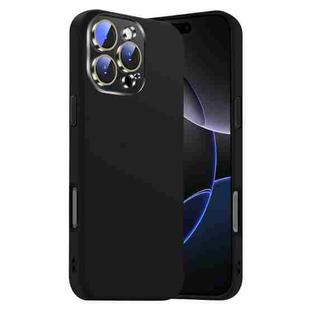 For iPhone 16 Pro Max Nano Lens Cover Liquid Silicone Phone Case(Black)