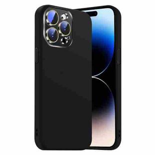 For iPhone 14 Pro Nano Lens Cover Liquid Silicone Phone Case(Black)