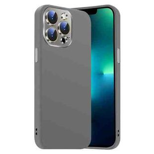 For iPhone 13 Pro Max Nano Lens Cover Liquid Silicone Phone Case(Titanium Gray)