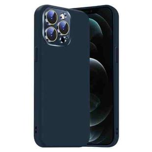 For iPhone 12 Pro Nano Lens Cover Liquid Silicone Phone Case(Titanium Blue)