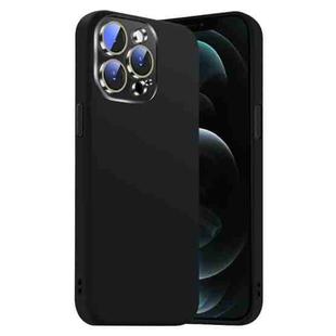 For iPhone 12 Pro Max Nano Lens Cover Liquid Silicone Phone Case(Black)