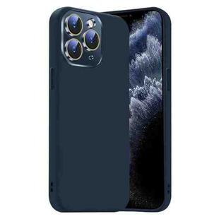 For iPhone 11 Pro Max Nano Lens Cover Liquid Silicone Phone Case(Titanium Blue)
