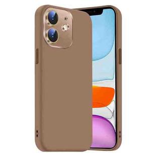For iPhone 11 Nano Lens Cover Liquid Silicone Phone Case(Desert Gold)