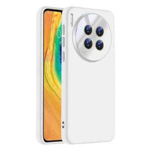 For Huawei Mate 30 Nano Lens Cover Liquid Silicone Phone Case(White)