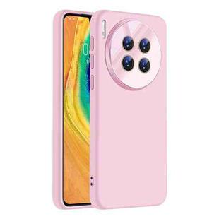 For Huawei Mate 30 Nano Lens Cover Liquid Silicone Phone Case(Pink)