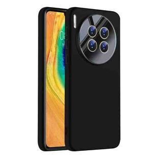 For Huawei Mate 30 Nano Lens Cover Liquid Silicone Phone Case(Black)