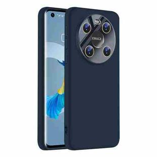 For Huawei Mate 40 Nano Lens Cover Liquid Silicone Phone Case(Titanium Blue)