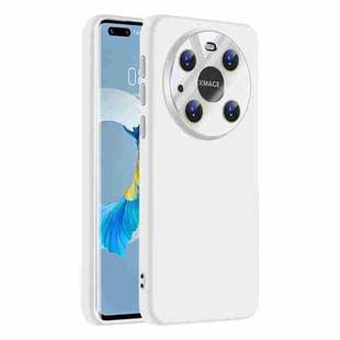 For Huawei Mate 40 Pro Nano Lens Cover Liquid Silicone Phone Case(White)