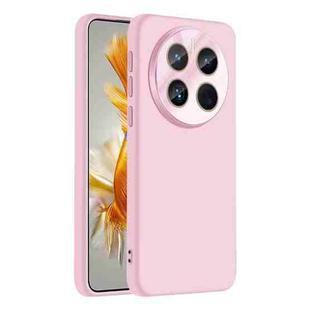 For Huawei Mate 50 / Mate 50E Nano Lens Cover Liquid Silicone Phone Case(Pink)