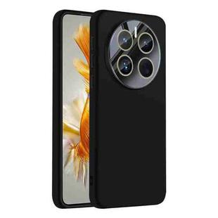 For Huawei Mate 50 / Mate 50E Nano Lens Cover Liquid Silicone Phone Case(Black)