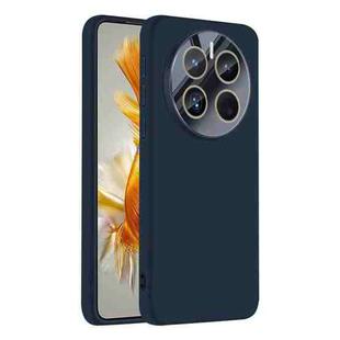 For Huawei Mate 50 / Mate 50E Nano Lens Cover Liquid Silicone Phone Case(Titanium Blue)