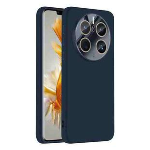 For Huawei Mate 50 Pro Nano Lens Cover Liquid Silicone Phone Case(Titanium Blue)