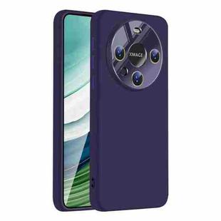 For Huawei Mate 60 Pro / 60 Pro+ Nano Lens Cover Liquid Silicone Phone Case(Dark Purple)