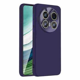 For Huawei Mate 70 Nano Lens Cover Liquid Silicone Phone Case(Dark Purple)