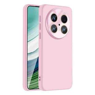 For Huawei Mate 70 Pro / 70 Pro+ Nano Lens Cover Liquid Silicone Phone Case(Pink)