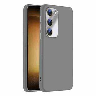 For Samsung Galaxy S23 5G Nano Lens Cover Liquid Silicone Phone Case(Titanium Gray)