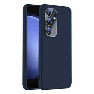 For Samsung Galaxy S23 FE 5G Nano Lens Cover Liquid Silicone Phone Case(Titanium Blue)