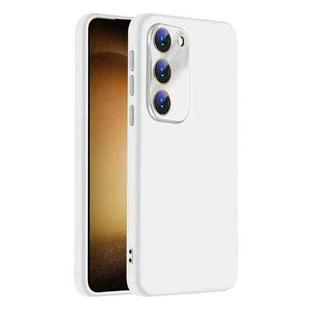 For Samsung Galaxy S23+ 5G Nano Lens Cover Liquid Silicone Phone Case(White)