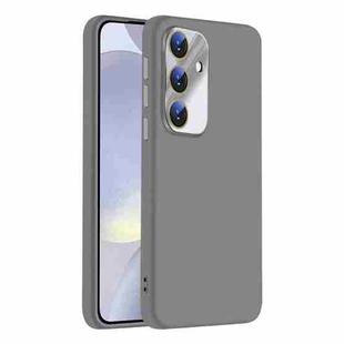 For Samsung Galaxy S24 5G Nano Lens Cover Liquid Silicone Phone Case(Titanium Gray)