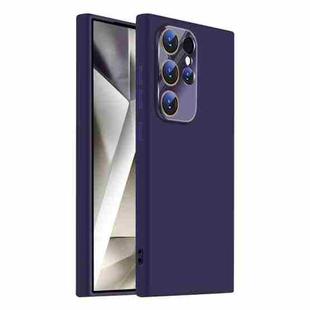 For Samsung Galaxy S24 Ultra 5G Nano Lens Cover Liquid Silicone Phone Case(Dark Purple)