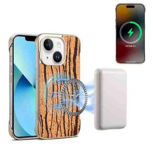 For iPhone 14 / 13 Denior A18 WoodenPaint MagSafe Phone Case(Tree Pattern)