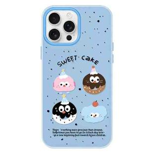 For iPhone 16 Pro Max Skin Feeling Jelly TPU Hybrid PC Phone Case(Little Monster Blue)