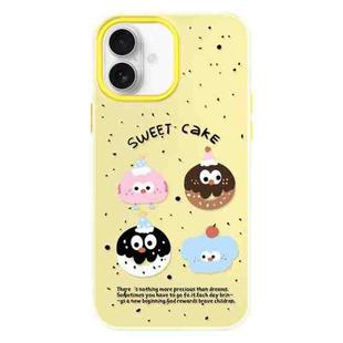 For iPhone 16 Plus Skin Feeling Jelly TPU Hybrid PC Phone Case(Little Monster Yellow)