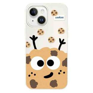 For iPhone 14 Plus Skin Feeling Jelly TPU Hybrid PC Phone Case(Cookie White)