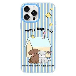 For iPhone 13 Pro Max Skin Feeling Jelly TPU Hybrid PC Phone Case(Dog Blue)