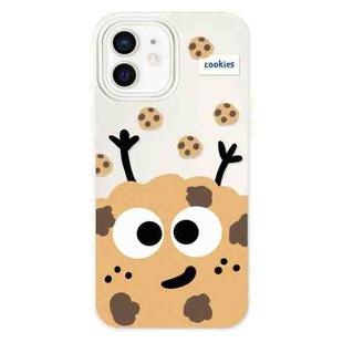 For iPhone 12 Skin Feeling Jelly TPU Hybrid PC Phone Case(Cookie White)