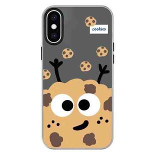 For iPhone X / XS Skin Feeling Jelly TPU Hybrid PC Phone Case(Cookie Black)