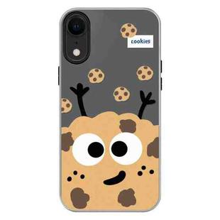 For iPhone XR Skin Feeling Jelly TPU Hybrid PC Phone Case(Cookie Black)