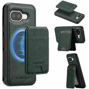For Google Pixel 9a LC.IMEEKE L3 Series Detachable RFID Card Bag Magsafe Phone Case(Green)