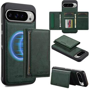 For Google Pixel 10 Pro XL LC.IMEEKE L5 Series Detachable RFID Card Bag Magsafe Phone Case(Green)