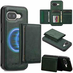 For Google Pixel 9a LC.IMEEKE L5 Series Detachable RFID Card Bag Magsafe Phone Case(Green)