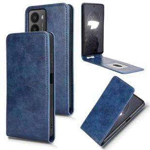 For HMD Fusion 5G Magnetic Vertical Flip Leather Phone Case(Blue)