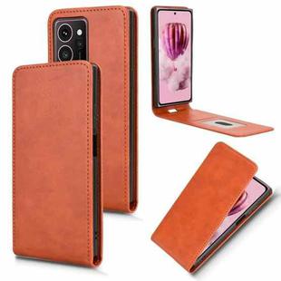 For HMD Skyline 5G Magnetic Vertical Flip Leather Phone Case(Brown)