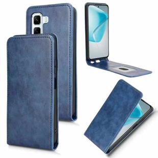 For Infinix Hot 50 5G Magnetic Vertical Flip Leather Phone Case(Blue)