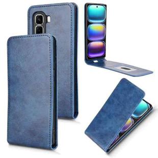 For Infinix Hot 50 Pro+ 4G Magnetic Vertical Flip Leather Phone Case(Blue)