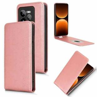 For Realme GT 7 Pro 5G Magnetic Vertical Flip Leather Phone Case(Rose Gold)