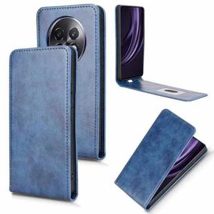 For Realme 13+ Magnetic Vertical Flip Leather Phone Case(Blue)