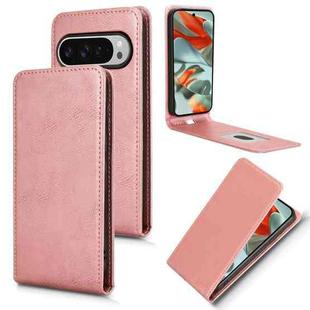 For Google Pixel 9 Magnetic Vertical Flip Leather Phone Case(Rose Gold)