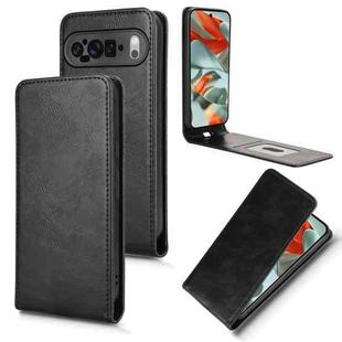 For Google Pixel 9 Pro XL Magnetic Vertical Flip Leather Phone Case(Black)