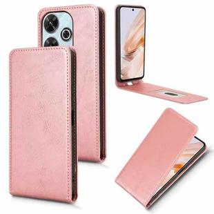For Redmi 13 4G / Note 13R 5G Magnetic Vertical Flip Leather Phone Case(Rose Gold)